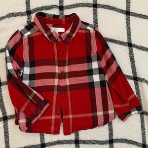 Burberry baby boys plaid shirt